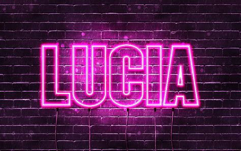 Lucia With Names Female Names Lucia Name Purple Neon Lights