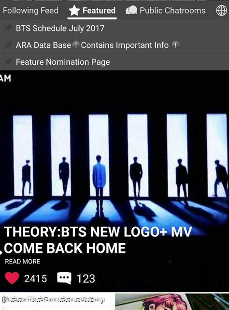 Theorybts New Logo Mv Come Back Home Armys Amino