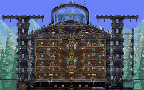 Image Terraria House With All Features Terraria Wiki