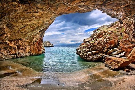 Sea Cave Next To Limnionas Beach Close To Mesochoria Village Evia