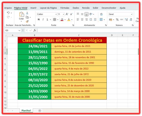 Como Classificar Datas Em Ordem Cronol Gica No Excel Tudo Excel