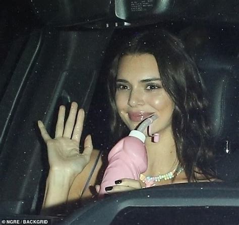 Kendall Jenner Drinks From Phallic Sippy Cup As She Leads Guests At Hailey Baldwins