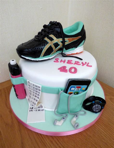 She rides on a birthday cake and starts a birthday party for points. Marathon Runners Birthday Cake | Susie's Cakes
