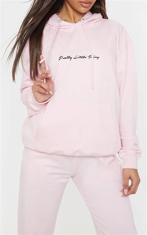 Prettylittlething Baby Pink Hoodie Tops Prettylittlething Ie