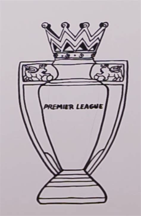 How To Draw Premier League Football Trophy Cup