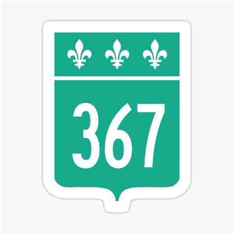 Quebec Provincial Highway 367 Area Code 367 Sticker By Srnac