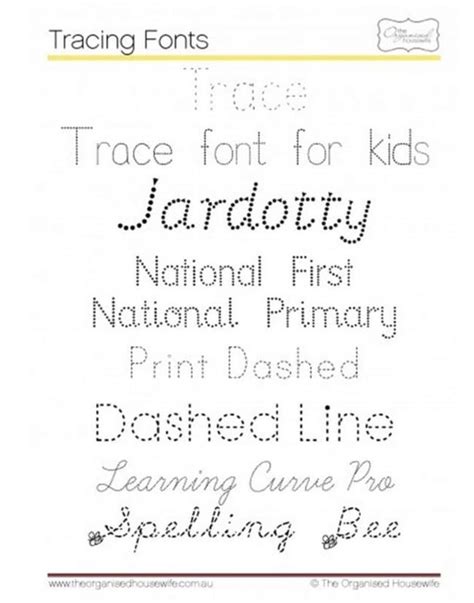 Browse by alphabetical listing, by style, by author or by popularity. 6 Free Tracing Fonts for Kids - Teach Junkie