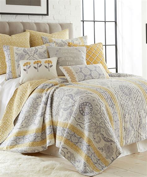 Take A Look At This Yellow Gray Scarf Print Quilt Set Today