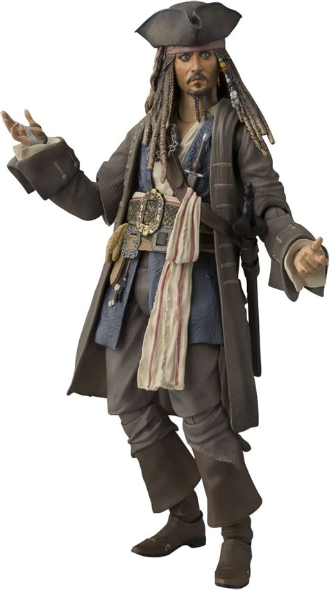 BANDAI S H Figuarts Pirates Of The Caribbean Captain Jack Sparrow About Mm ABS PVC