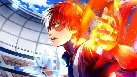 Shoto Todoroki Fire And Ice My Hero Academia 4k 5