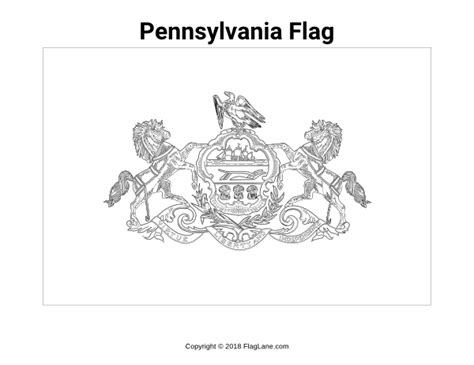 Free Printable Pennsylvania Flag Coloring Page Download It At