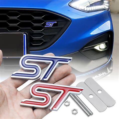 Car Aluminum Alloy St Emblem Front Grille Body Trunk Decoration Sticker