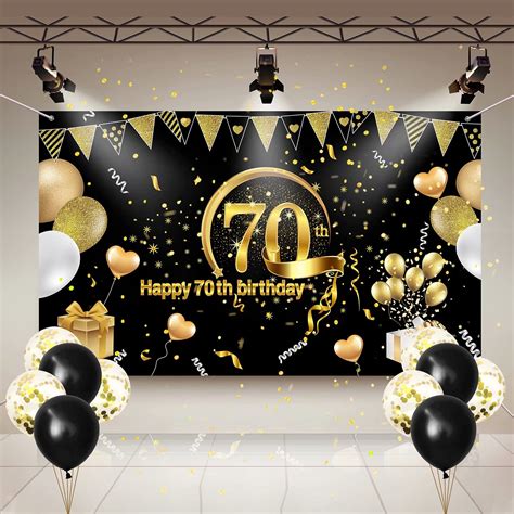 Buy 70th Birthday Decorations70th Birthday Party Bannerhappy 70th