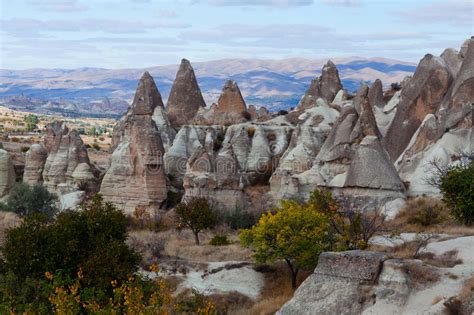 Unique Geological Formations In Cappadocia Turkey Stock Photo Image