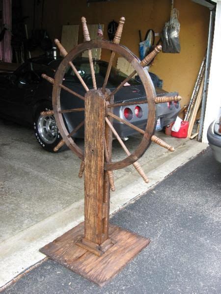 These elaborate haunted house displays are quite breathtaking in their scale, and are sure to make the neighbors green with envy or white with scare! First project of 2008... my pirate ship wheel! | Pirate ...