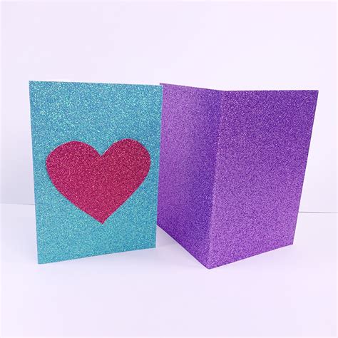 A5 Glitter Card 280gsm Thick 10 Sheets Includes 10 Glitter Etsy Uk