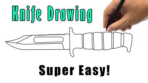 How To Draw A Knife Drawing Easy Knife Sketch Step By Step For