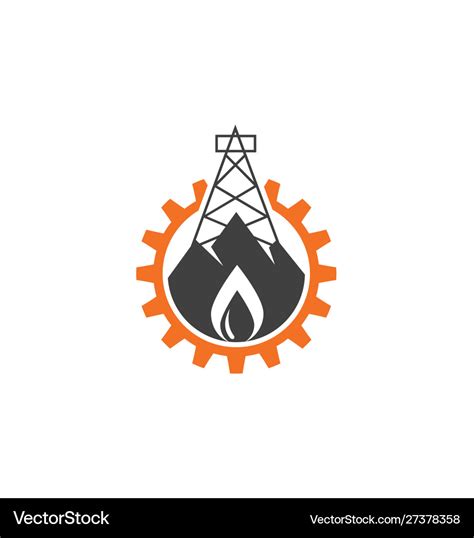 Oil And Gas Industry Logo Design Royalty Free Vector Image