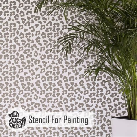 Leopard Print Stencil Stencil Projects Stencil Painting Stencils Uk
