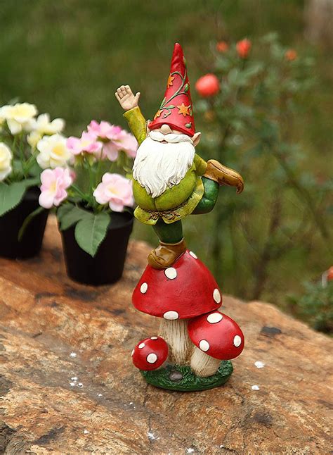 Garden Gnome On A Mushroom Gnome Miracle