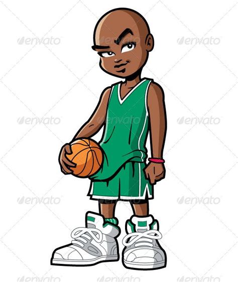 Basketball Player Cartoon Characters Sport Characters Set Basketball