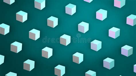 Colorful Cartoon Background With Large Number Of Small 3d Cubes