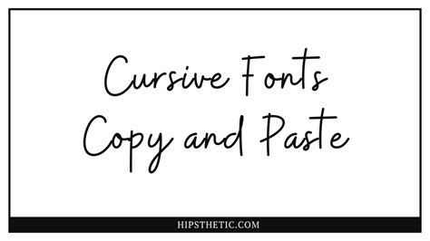 Cursive Fonts Copy And Paste Hipsthetic