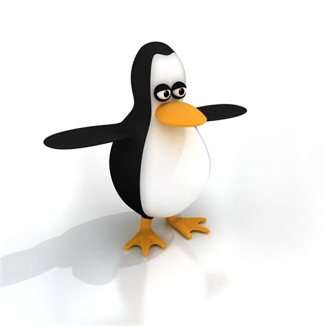 Cartoon Penguin Rigged 3d Max
