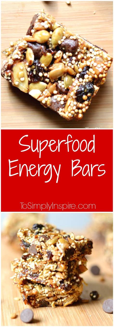 Superfood Energy Bars Energy Bars Recipe Snacks Food