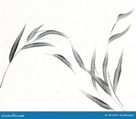 Soft Grey Bamboo Leaves Stock Illustration Illustration Of Bamboo