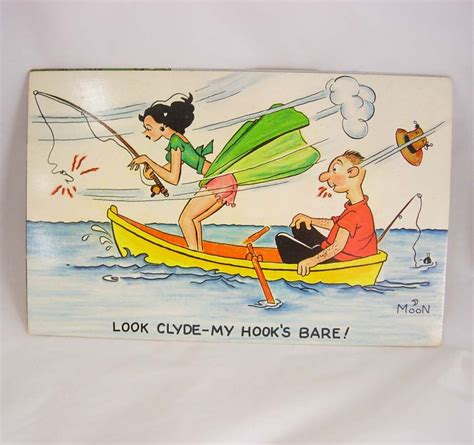 Risque De Voyeurisme Sexy Pin Up Carte Postale Vintage Pêche
