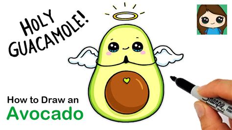 How To Draw An Avocado 🥑 Cute Pun Art 6 Youtube