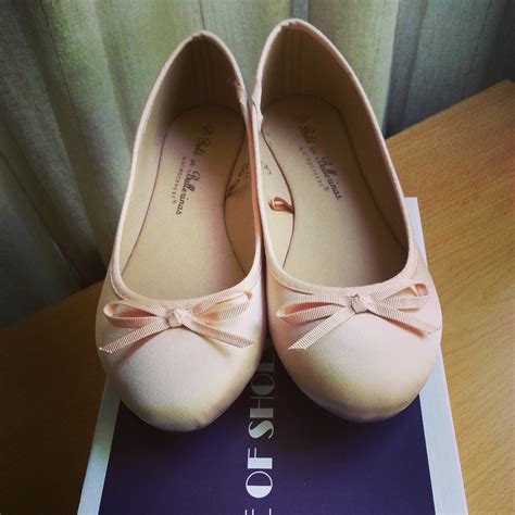 ballet flat shoes size 8 us in light pink satin on luulla