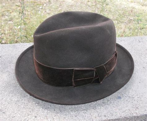 1950s Vintage Fedora Hat By Schoble Size 7 12 Beaver Etsy Vintage