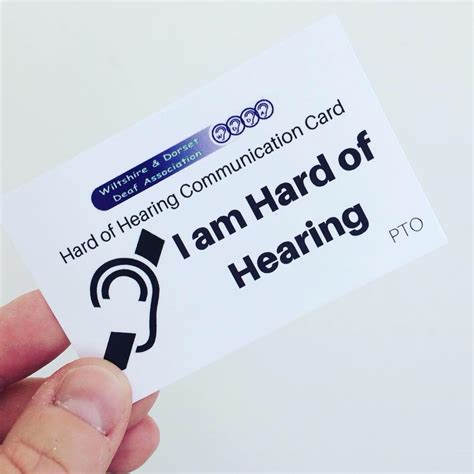 Hard Of Hearing Communication Card Now Available Wiltshire And