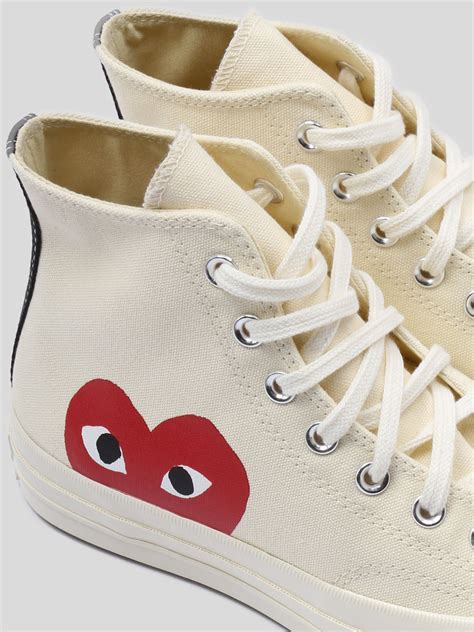 Unime Des Garçons Play Red Heart X Converse Chuck All Star 70 High Sneakers White