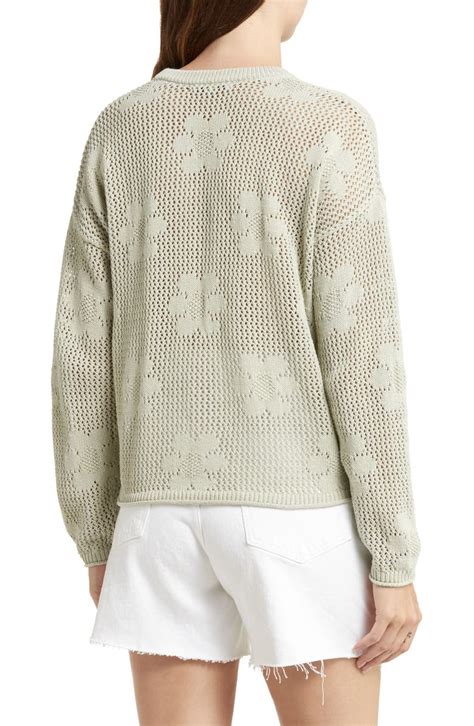 Madewell Floral Open Stitch Cardigan Sweater Nordstrom