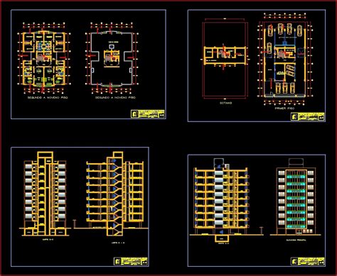 Apartment Building Section Drawing Dwg File Cadbull Images