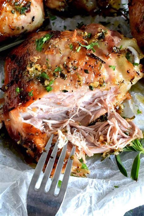 Butter Basted Turkey Legs And Thighs With Fresh Herbs Lord Byron S