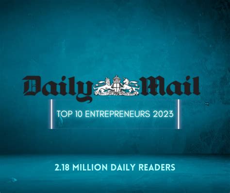 Daily Mail Top 10 Entrepreneurs 2023 Slots Non Sponsored Gordon