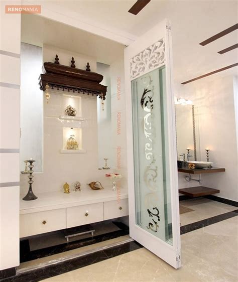 Marble Flooring In Pujaroom Pooja Room Door Design Room Door Design