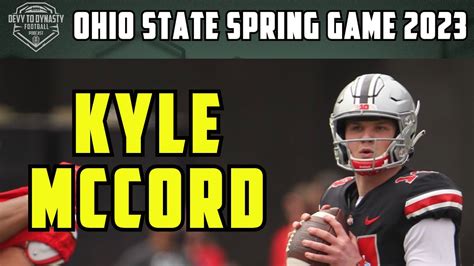 Kyle Mccord Highlights Ohio State Spring Game 2023 Youtube
