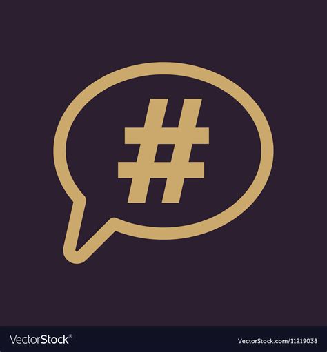 The Hashtag Icon Social Network And Web Royalty Free Vector