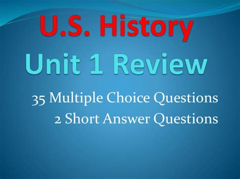 Us History Unit 1 Review
