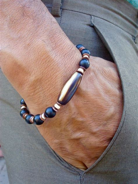 men s spiritual healing fortune patience bracelet with metal bracelets