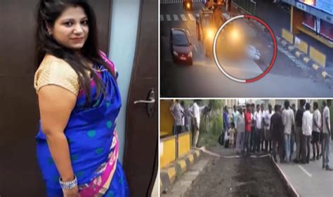 Horrific Cctv Footage Shows Mumbai Woman Falling Off Her Scooter And