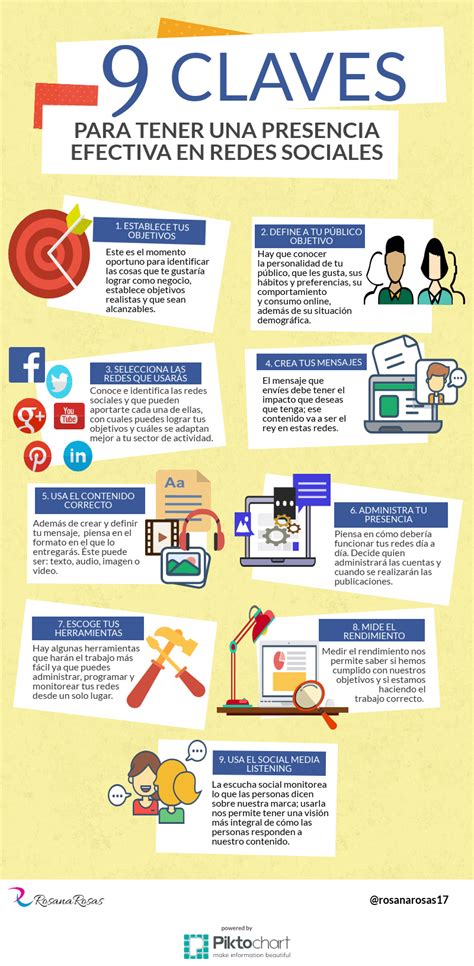 9 Claves Para Tener Una Presencia Efectiva En Redes Sociales Infografía