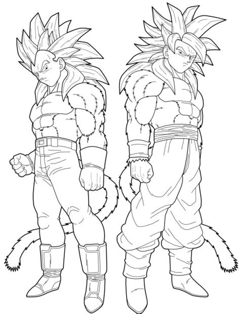 Songohan and freezer dragon ball z kids coloring pages. Super Saiyan 4 Drawing at GetDrawings | Free download