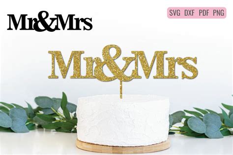 Mr Mrs Cake Topper Wedding SVG Wedding Topper DXF 2150551 SVGs