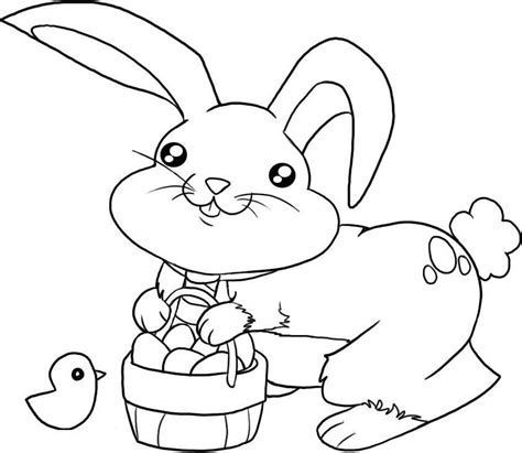 Coloriage gratuit à imprimer lapin de paques  1001 Animaux